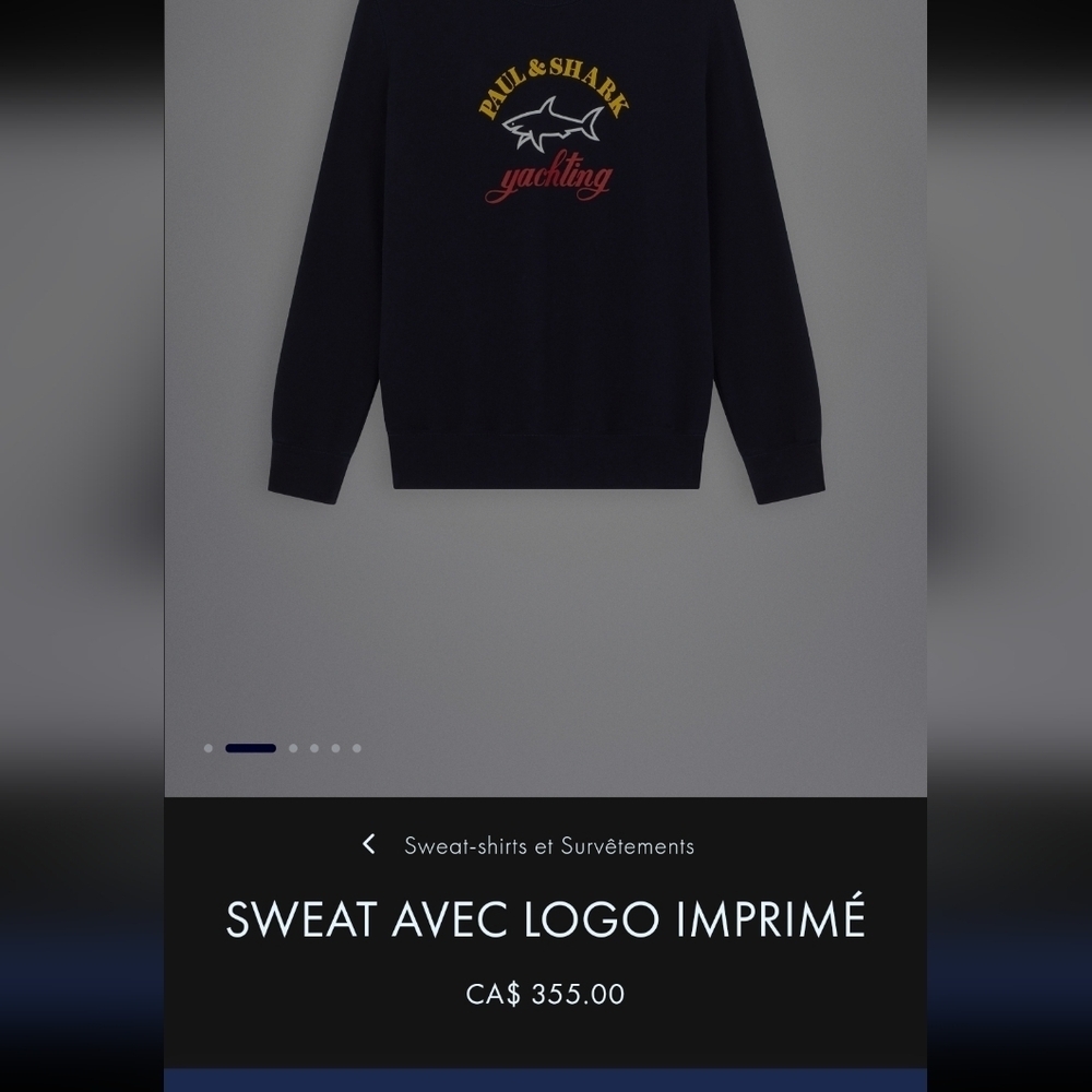 PAUL & SHARK YACHTING MEN'S CREW NECK LOGO PULLOVER MEDIUM LIKE NEW - Picture 10 of 10